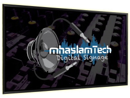 signage screen on wall logo