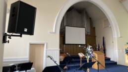 PA installation in church