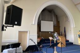 PA installation in church