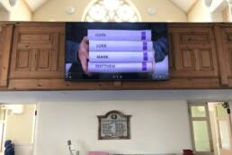 TV installation in church